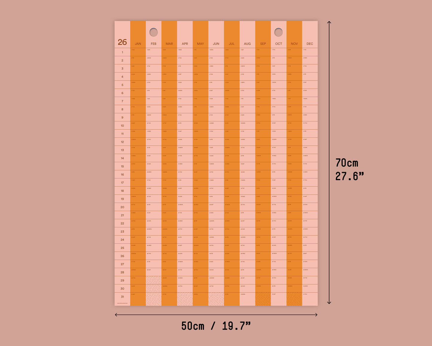 Stripe Wall Calendars 2025 + 2026 – Bundle Deal