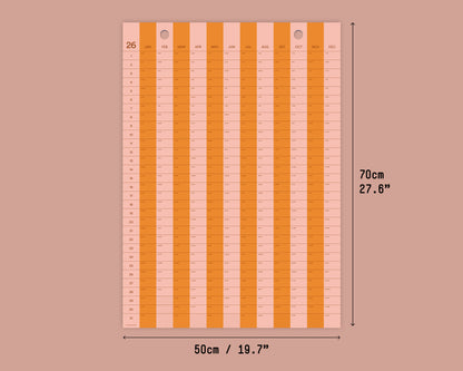 Stripe Wall Calendars 2025 + 2026 – Bundle Deal