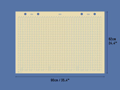 2024-2026, 3Year Calendar 90x62cm