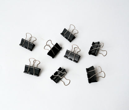 Black Small Metal Paper Clips x2